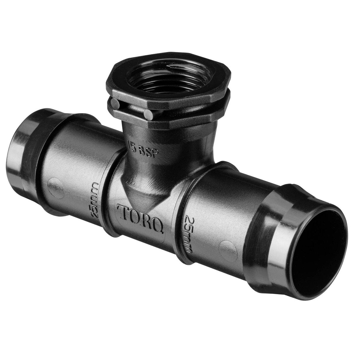 Toro 25mm Barbed x 15mm BSP Female Threaded Tee - Polypropylene - Durable