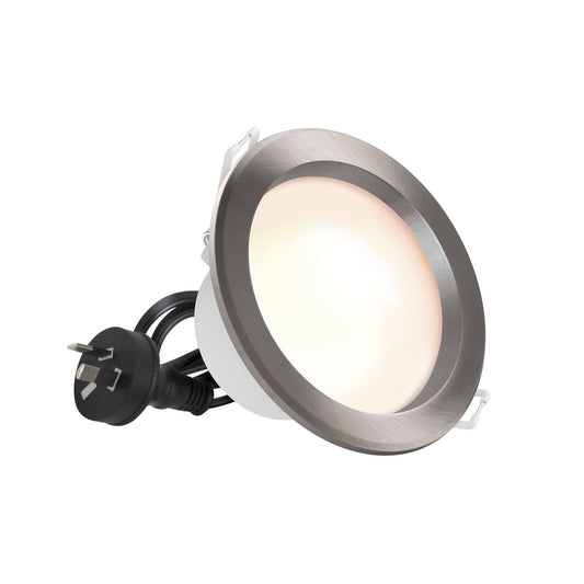 HPM Alina LED Downlight - 7W - 90mm - Brushed Chrome - Tri Colour