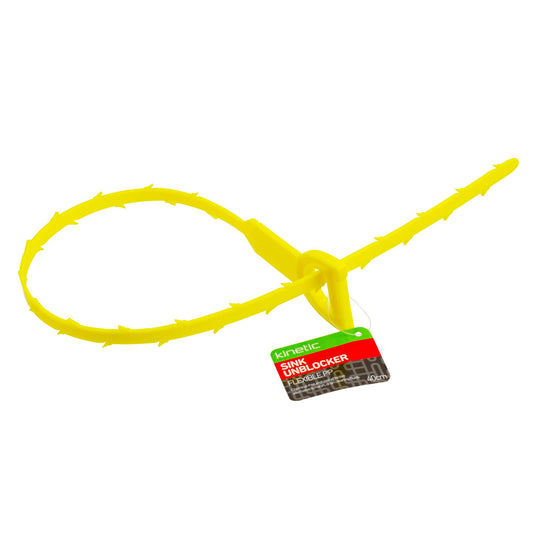 Kinetic 40cm Sink Drain Unblocker - PVC - Yellow