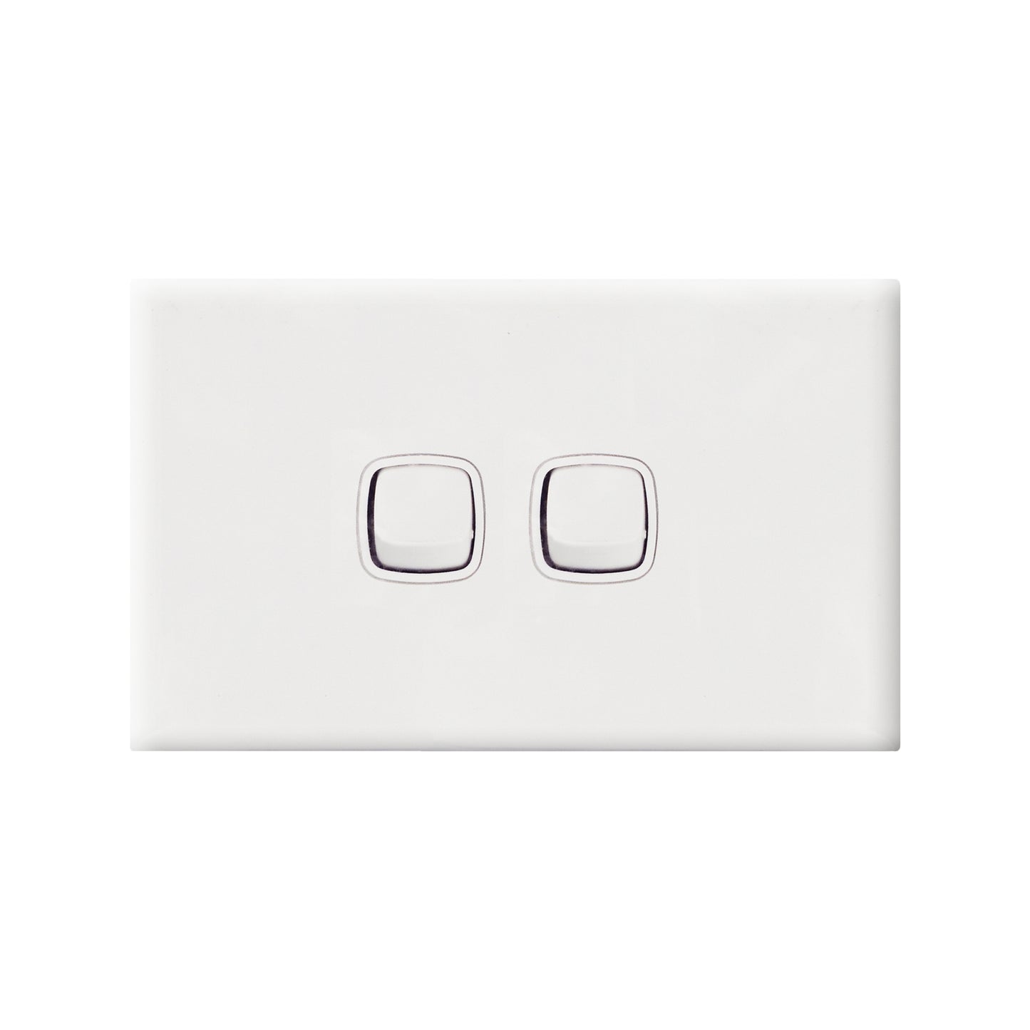 Hpm Excel 2 Gang Horizontal Wall Switch