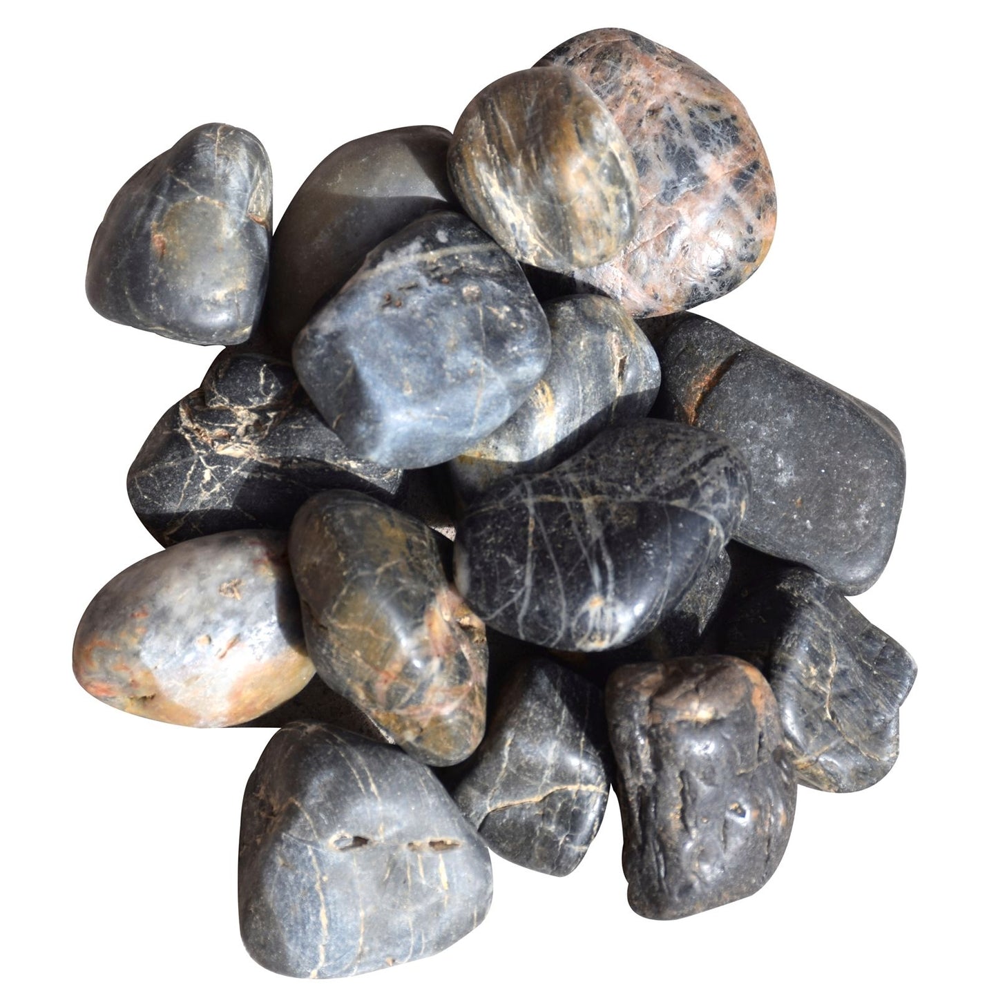 Tuscan Path Black Decorative Pebble Mix - 30-50mm - 20kg