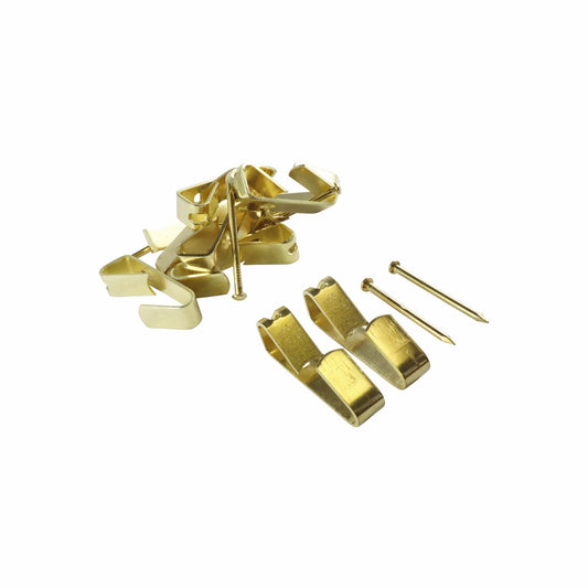 Everhang Brass Plated Picture Hanging Hook - 30kg - 10 Pack