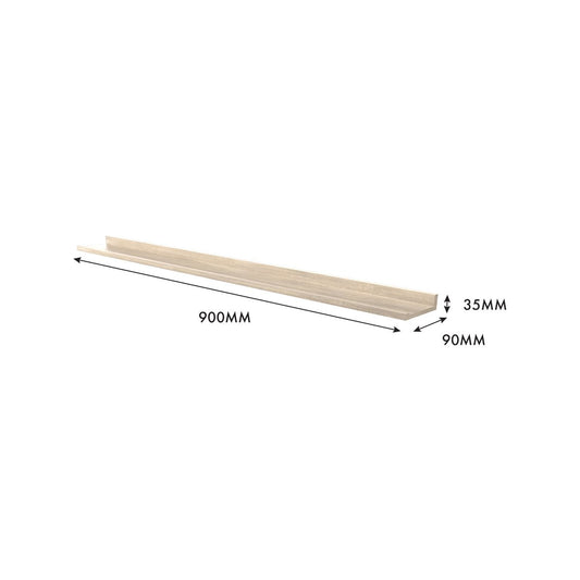 Flexi Storage Decorative 900 x 35 x 90mm Oak Shelving Photo Shelf