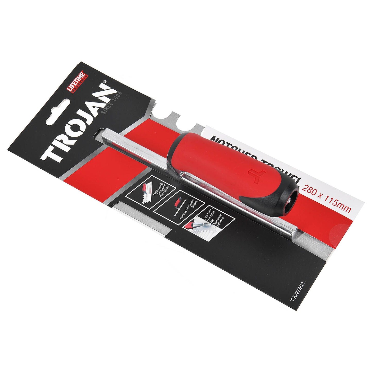 Trojan Half Rounded Notched Plaster Trowel - 280 x 115mm