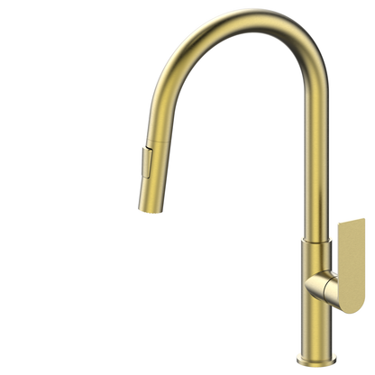 Mondella Rococo Pull Down Sink Mixer - 145 x 435mm - Brushed Brass