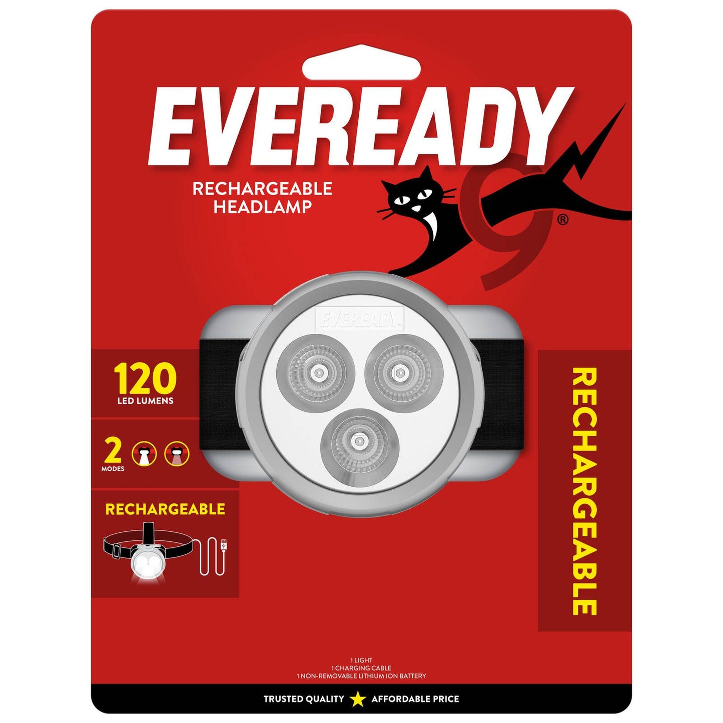 Eveready Rechargeable Headlight - 120 Lumen