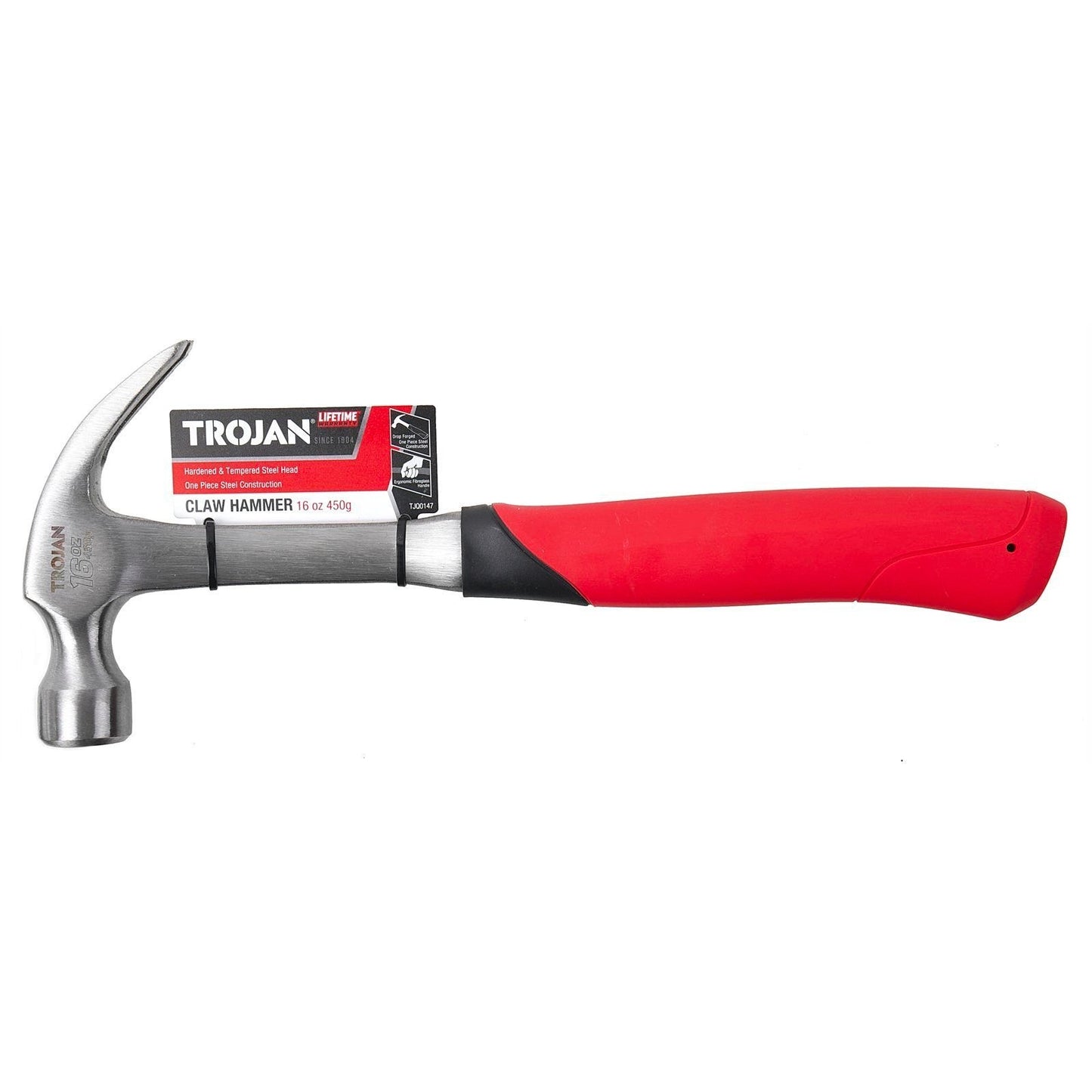 Trojan Steel Claw Hammer - 16oz - 450g