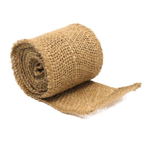 Jack 50mm x 10m Jute Webbing - Natural Plant Tie for Gardening & Crafts