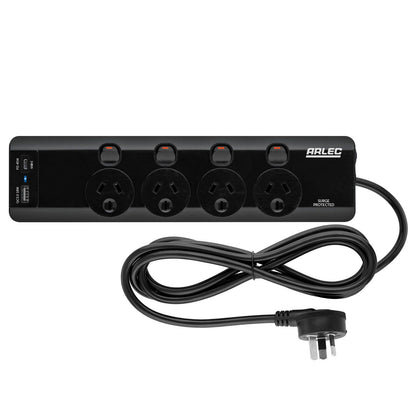 Arlec Surge Powerboard - 4 Outlet - 1.8m
