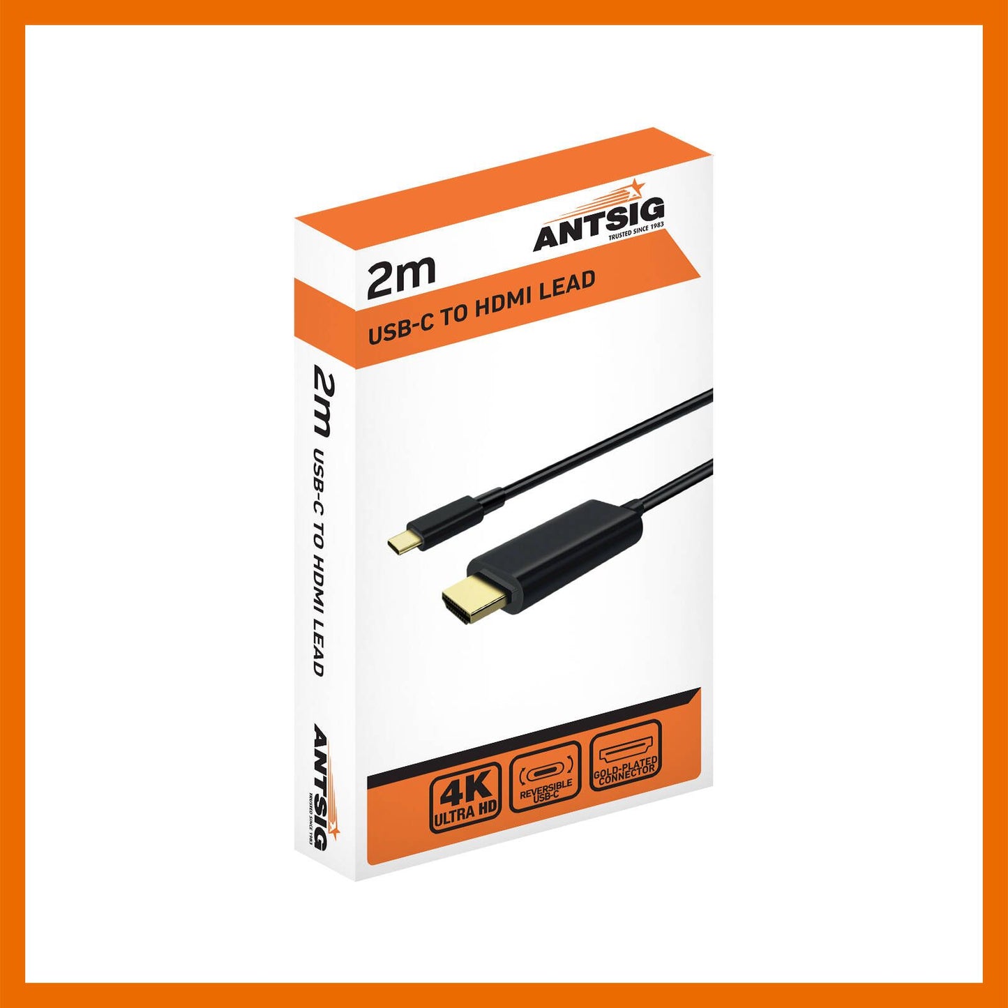 Antsig USB-C to HDMI Lead - 2m - 4K