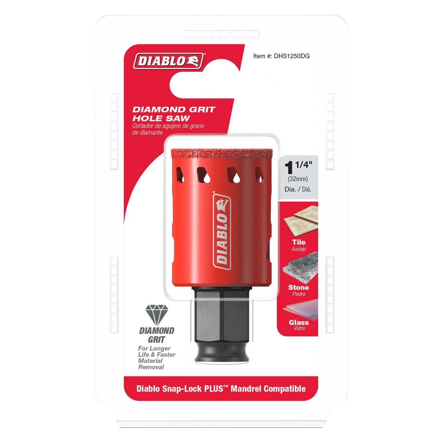 Diablo Diamond Grit Hole Saw - 1-1/4"