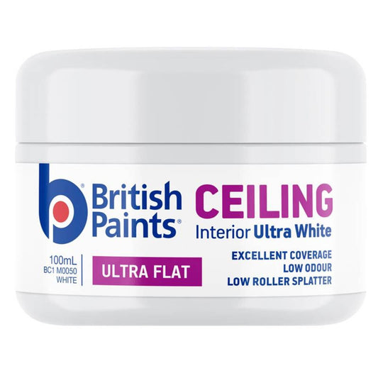 British Paints Ceiling Interior Ultra White - 100ml