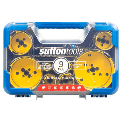 Sutton Tools Plumber Holesaw Set - 9 Piece