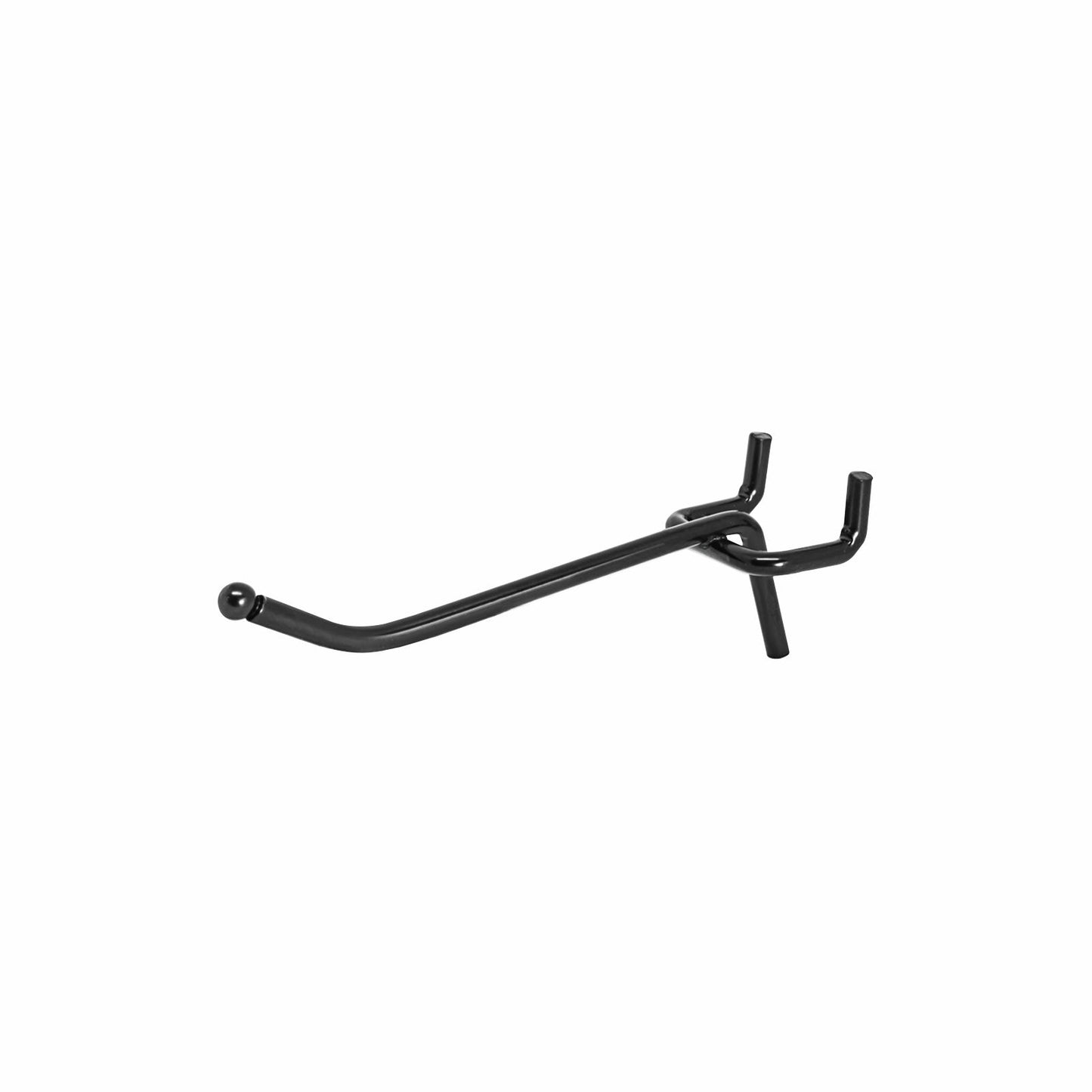 Pinnacle Small Gloss Black Single Prong Pegboard Hook - 30 x 35 x 70mm - 20 Pack