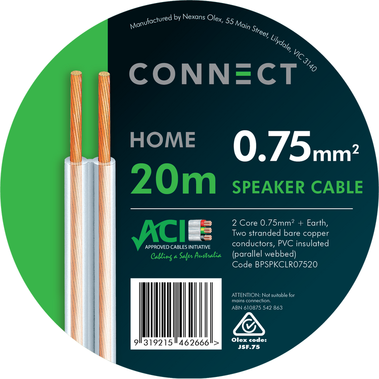 Olex Connect Home Speaker Cable 0.75mm x 20m