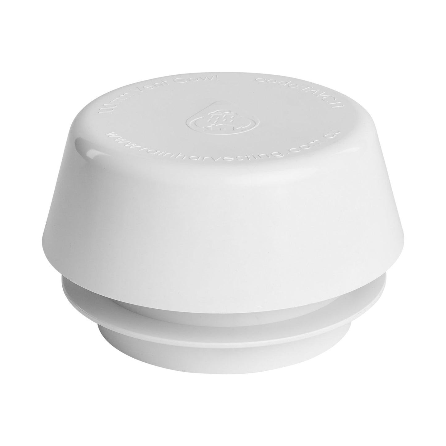 Rain Harvesting Weatherproof Vent Cowl - 100mm - White