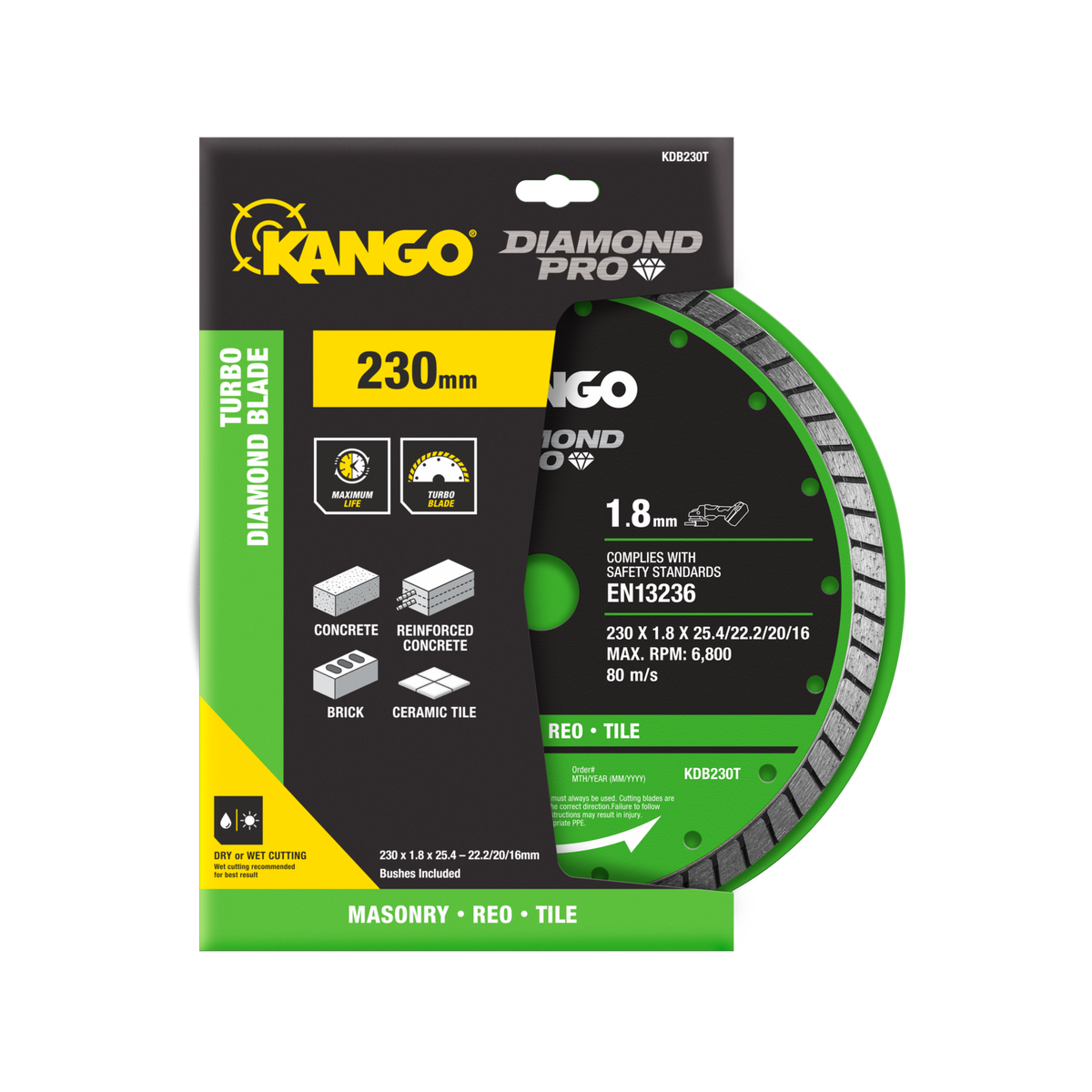 Kango Turbo Diamond Saw Blade - 230mm - Ultra Thin - Fast Cutting