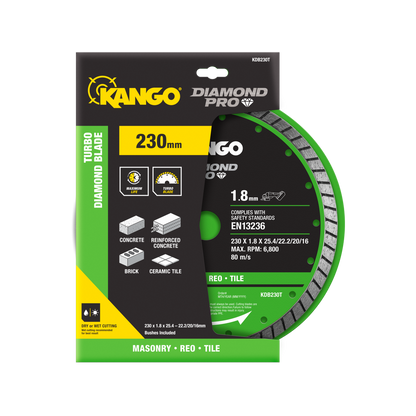 Kango Turbo Diamond Saw Blade - 230mm - Ultra Thin - Fast Cutting