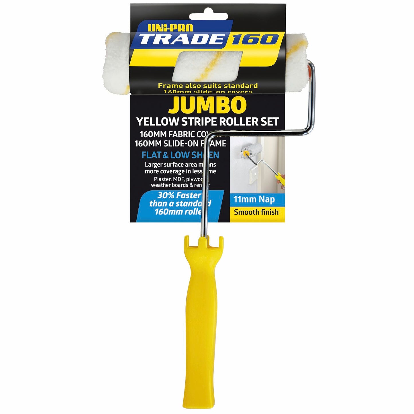 UNi-PRO Trade Roller Cover and Frame Set - 160mm
