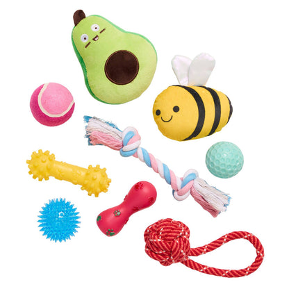 Happy Tails Assorted Pet Toys - 9 Pack