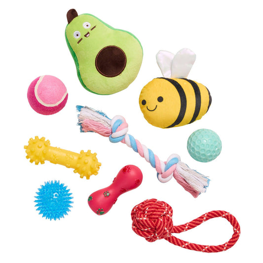 Happy Tails Assorted Pet Toys - 9 Pack