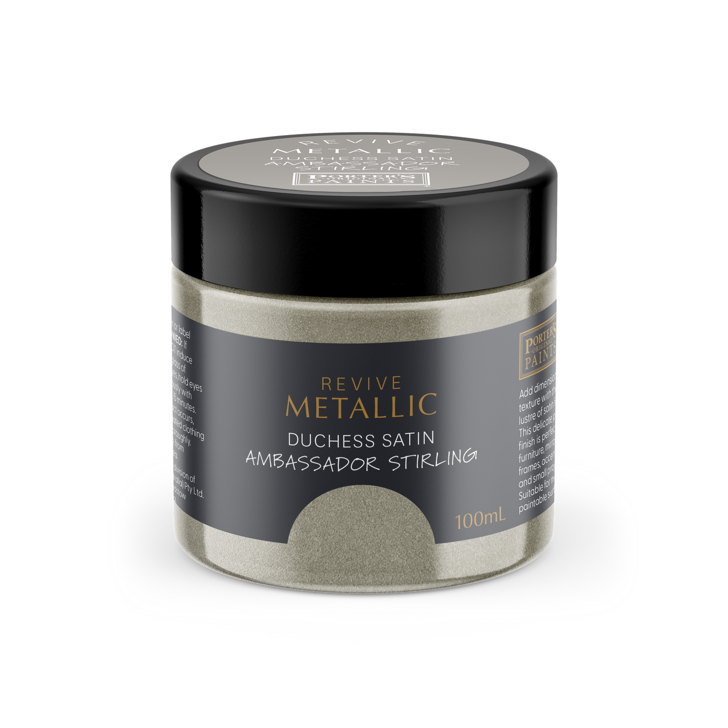 Porters Metallic Furniture Paint - 100ml - Ambassador Sterling