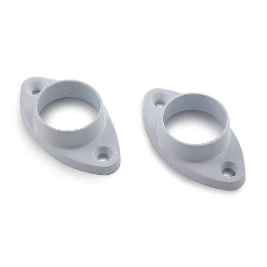 Sandleford Oval Flange - 25mm - White - 2 Pack