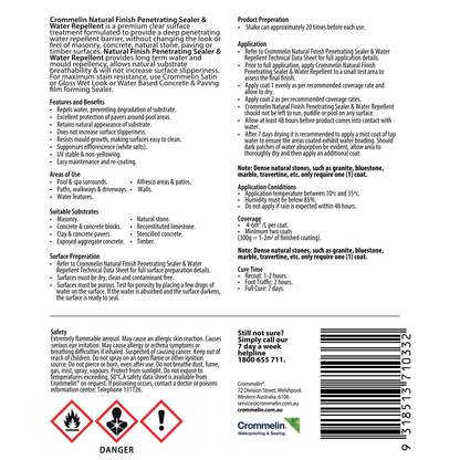 Crommelin Natural Finish Penetrating Sealer - 300g