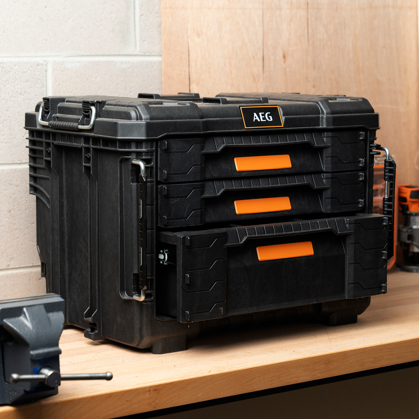 AEG Quickstack 2.0 3-Drawer Toolbox - 385 x 411 x 566mm