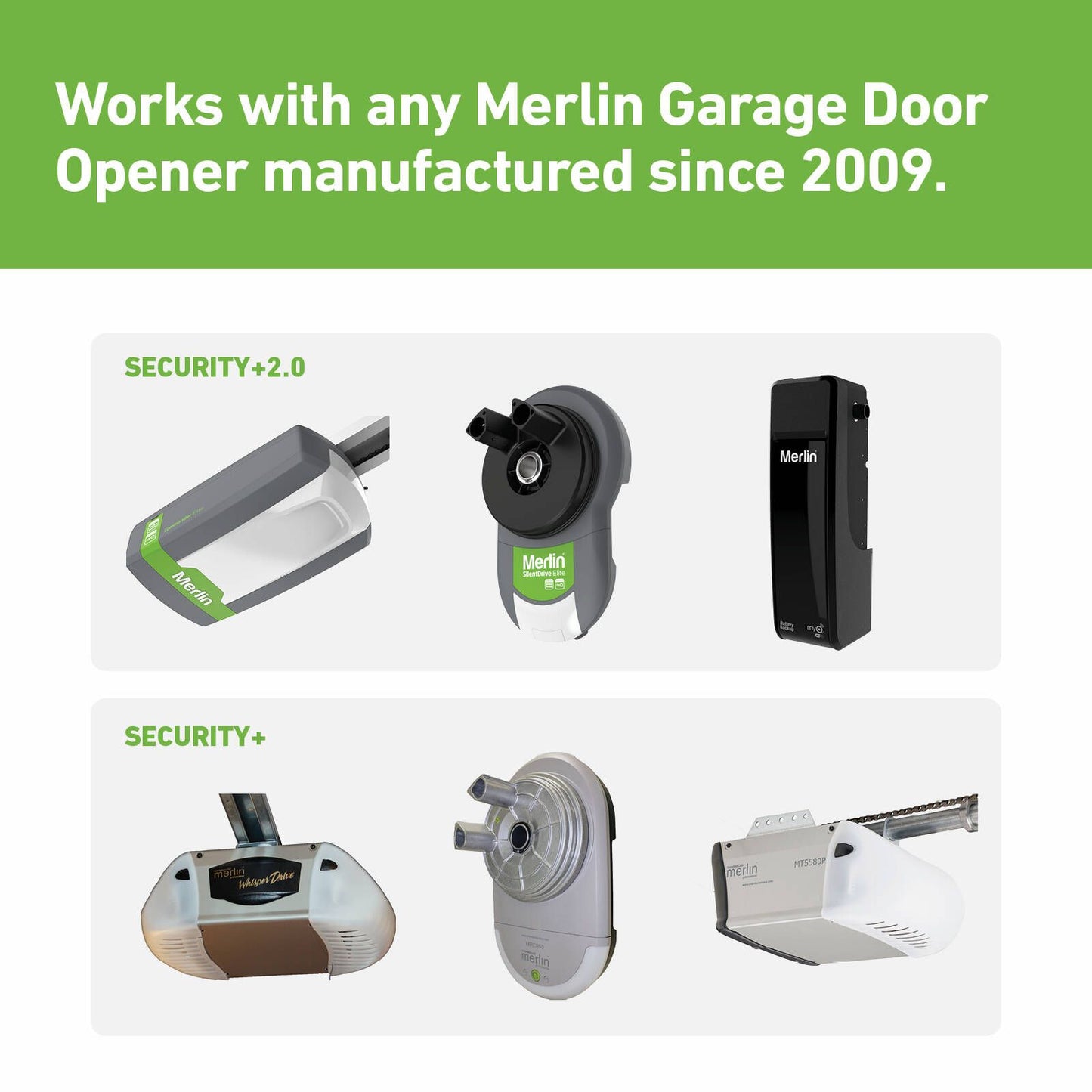 Merlin E985M Garage Door Remote - 4 Button - 46 x 57mm