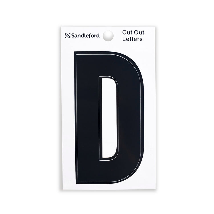 Sandleford Black Cut Out Self Adhesive House Letter D - 85mm