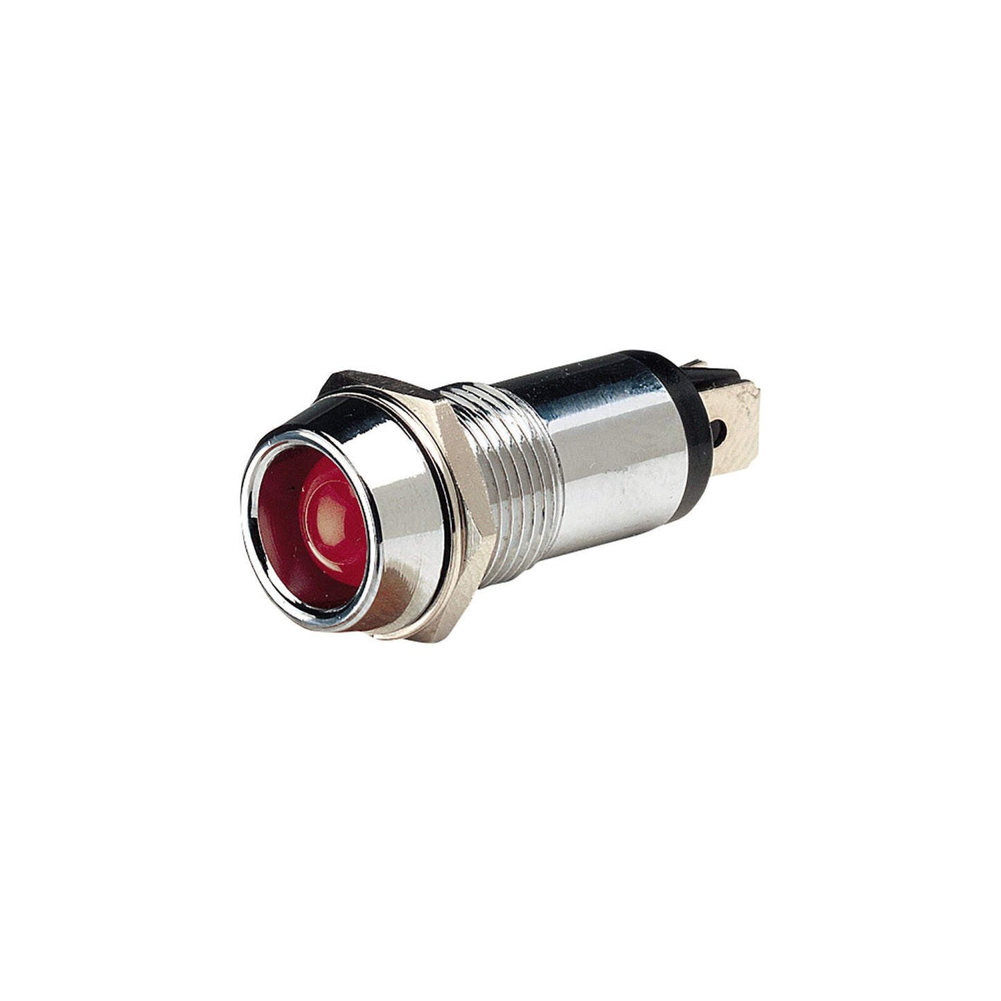 Narva Chrome Pilot Lamp - Red LED - 12V