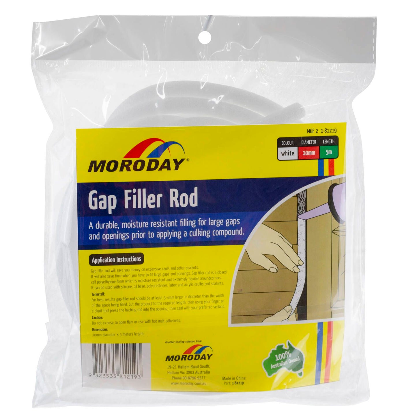 Moroday Gap Filler Rod - 10mm x 5m