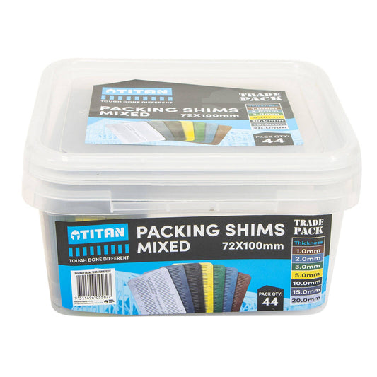 Titan Mixed Shim Packing - 72mm - 44 Piece