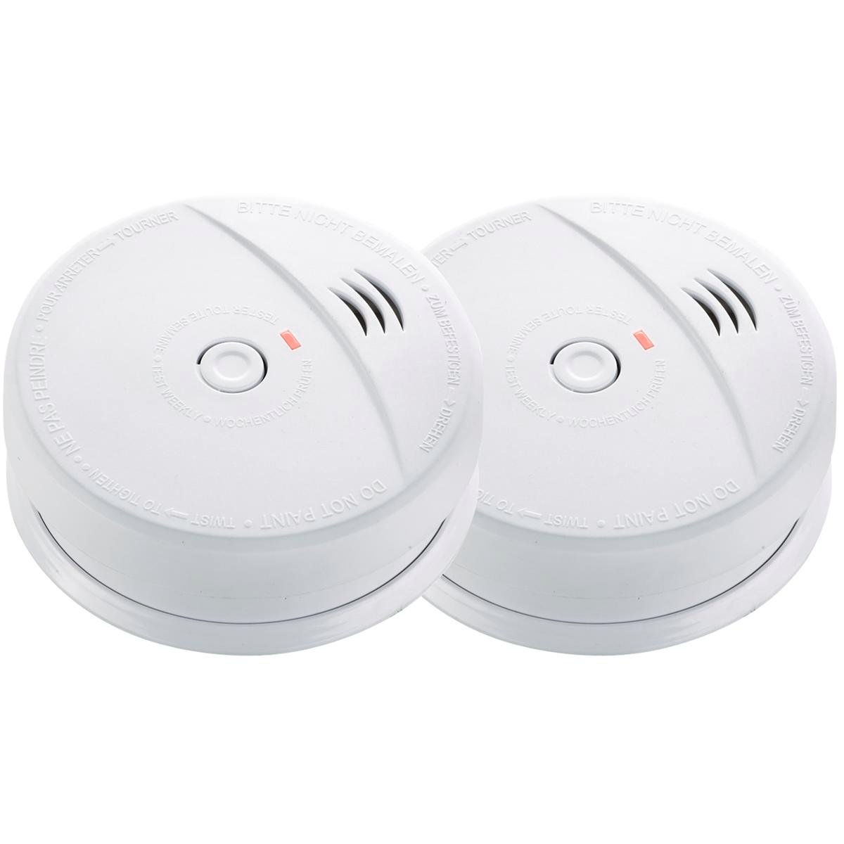 Firepro Photoelectric Smoke Alarm - 9V - Plastic - 85db Alarm - 2 Pack