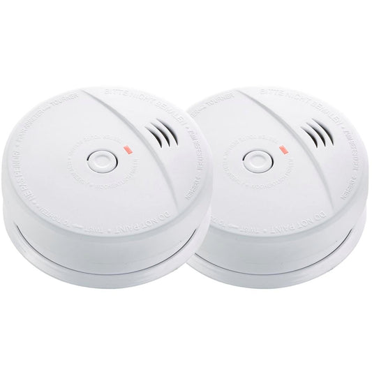 Firepro Photoelectric Smoke Alarm - 9V - Plastic - 85db Alarm - 2 Pack