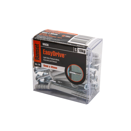 Ramset Easydrive Anchor - 6 x 55mm - 20 Pack