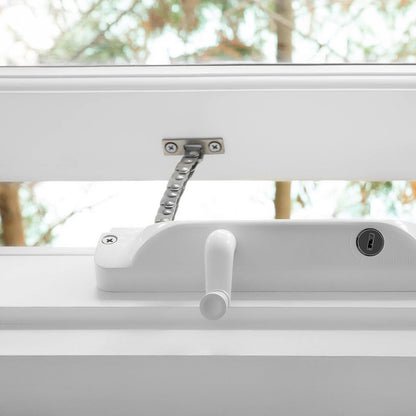 Remsafe Stainless Steel Window Winder - Key Operated - 280mm - White