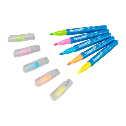 Empire Multi Coloured Highlighter Pack - 5 Piece - 18.8 x 186mm