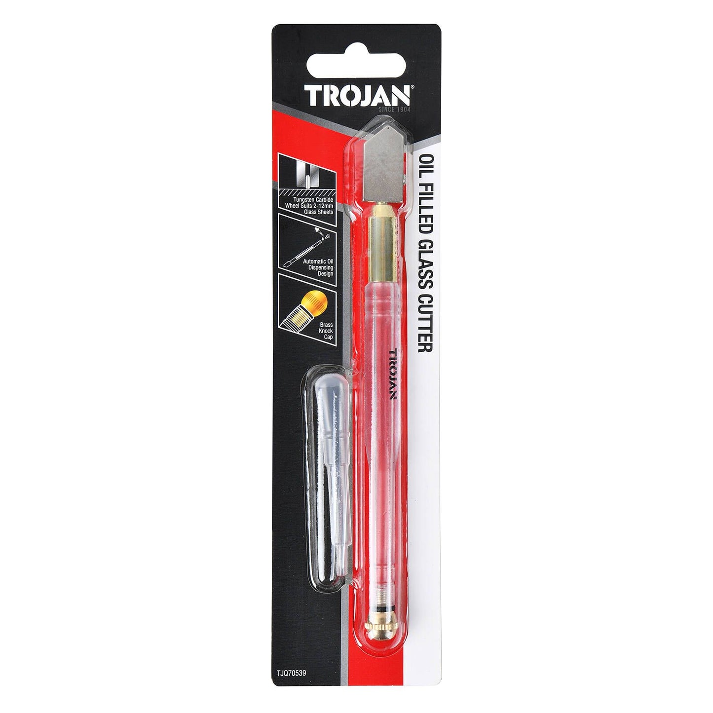 Trojan Oil Filled Glass Cutter - 2-12mm