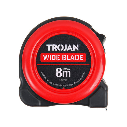 Trojan Wide Blade Tape Measure - 8m