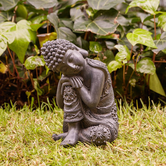 Northcote Pottery Buddha Statue - 25cm - Charcoal
