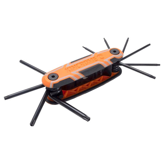 Kincrome 10 Piece Tamperproof Folding Torx Key Set - 50mm x 32mm x 151mm