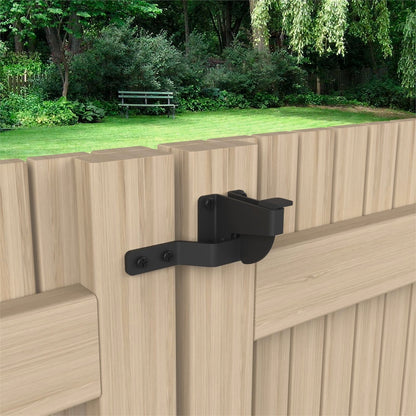 Zenith Matte Black D Pattern Gate Latch - 60 x 45 x 130mm
