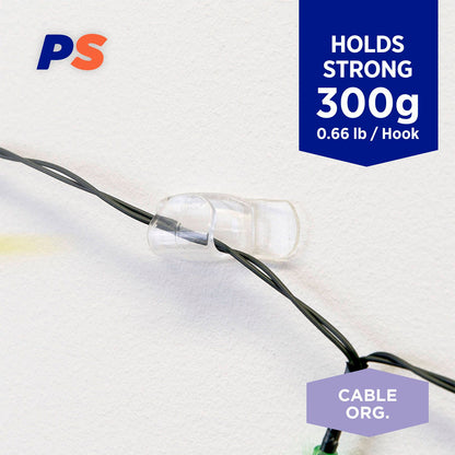 Permastik Clear Cord Clips - 12 Pack