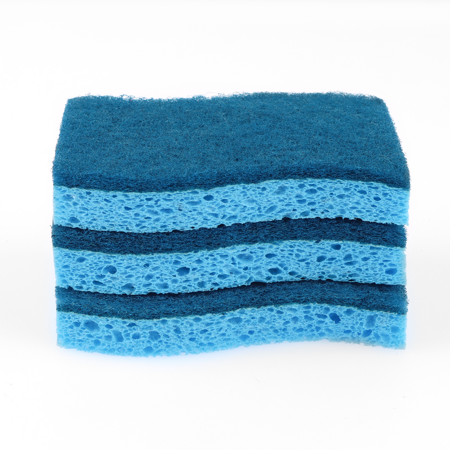 All Set Non Scratch Cellulose Sponge Scourers - 20 x 74 x 115mm - 3 Pack - Blue