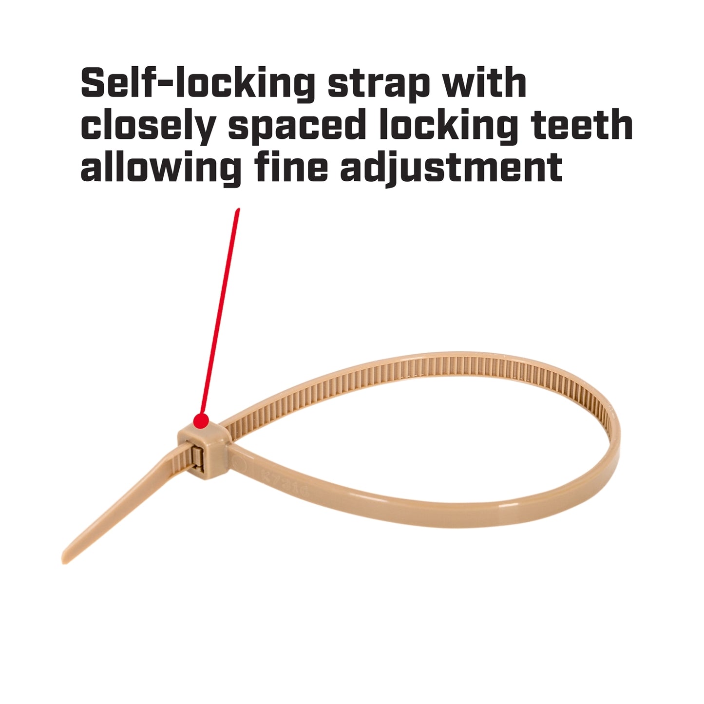 Crescent Outdoor Universal Cable Ties - 300 x 4.8mm - 25 Pack
