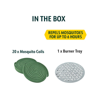 Bite Shield Mosquito Coil Refills - 20 Pack - 130 x 155mm