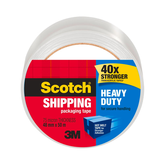 Scotch Heavy Duty Shipping Packaging Tape - 48mm x 50m