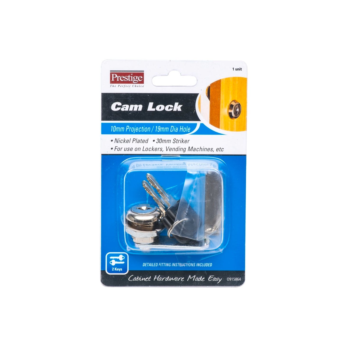 Prestige Projection Cam Lock - 10mm